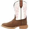 Durango Lil' Rebel Pro Little Kid's Trail Brown and White Western Boot, TRAIL BROWN/WHITE, M, Size 2 DBT0242C
